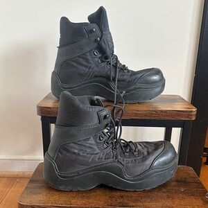 Bottega Veneta Men's Army Green High-Top Boots